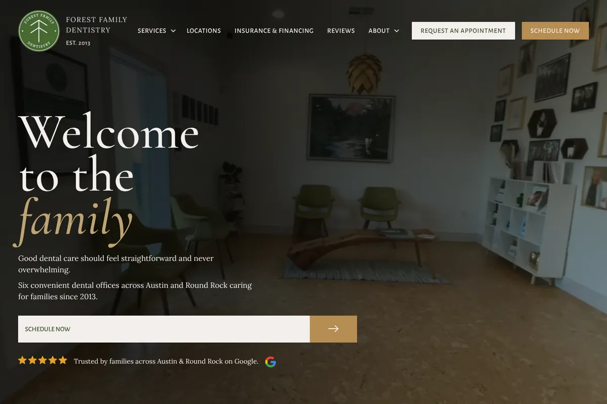 Sitio web de Forest Family Dentistry
